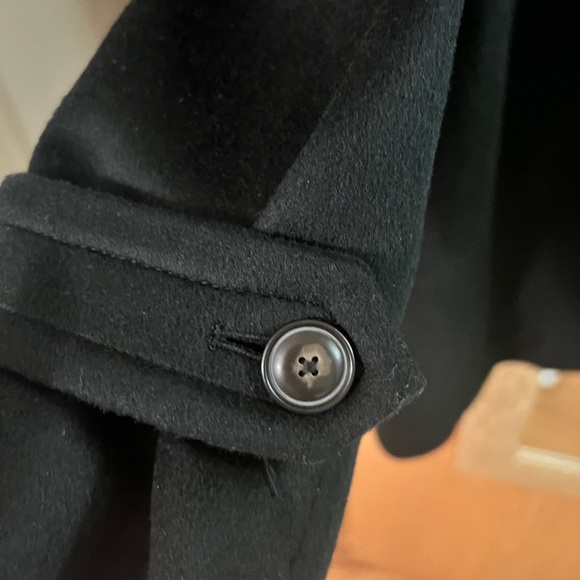 JET BLACK WOOL BLEND COAT BY 7 FOR ALL MAN KIND… SIZE MEDIUM… NEW WITH TAGS. - Picture 11 of 14